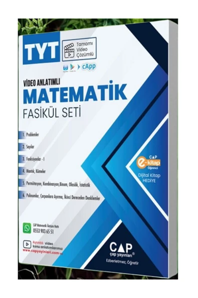 ÇAP YAYINLARI AYT MATEMATİK FASİKÜL SETİ HEDİYELİ - 2