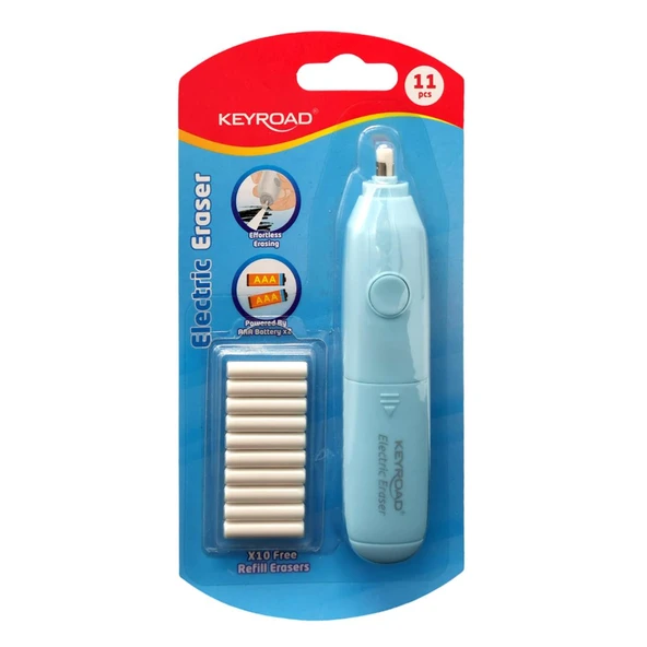 Keyroad Elektrikli Silgi Seti (10 Adet Yedek Silgili) (KR972913) ürün görseli