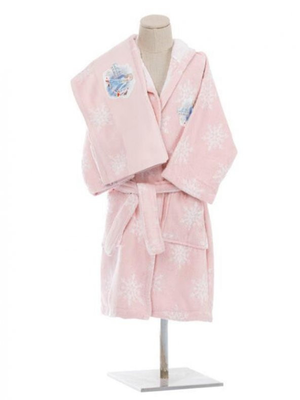 Özdilek Kız Çocuk Bornoz Takımı Frozen 2 Trust Elsa Pembe Free Set - 5