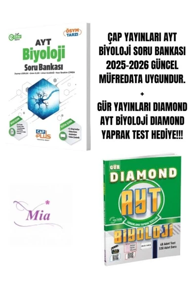 ÇAP YAYINLARI AYT BİYOLOJİ SORU BANKASI HEDİYELİ - 1
