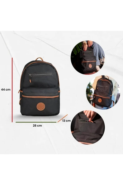 NPO nJoy 16" Unisex Notebook & Günlük Sırt Çantası NJ01BLCK Siyah - 3