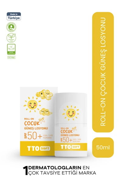TTO Soft Roll-on Çocuk Güneş Losyonu 50+SPF ürün görseli
