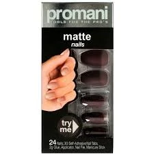 Promani Matte Takma Tırnak Kiti Koyu Bordo PR-5018 - 1