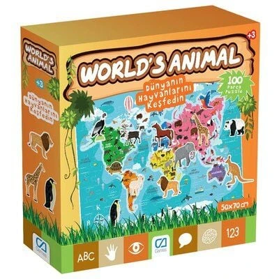 Games World's Animal 100 Parça Puzzle 5152 ürün görseli