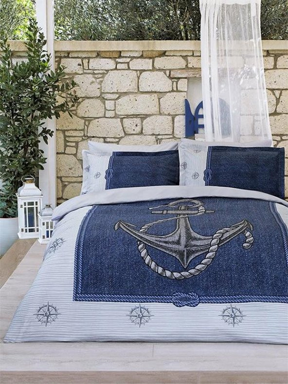 Özdilek Tek Kişilik Uyku Seti Anchor Denim Gri