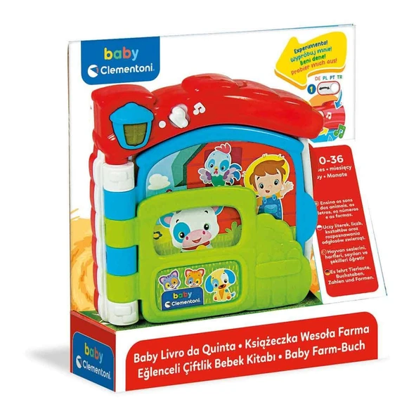 Baby Clementoni Eğlenceli Çiftlik Bebek Kitabı 17652 - 2