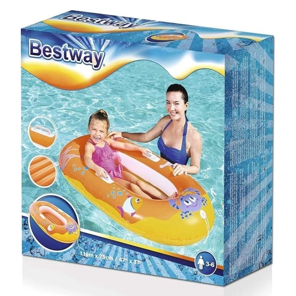 Bestway Desenli Çocuk Botu 119x79 Cm - 34009 - Resim 3