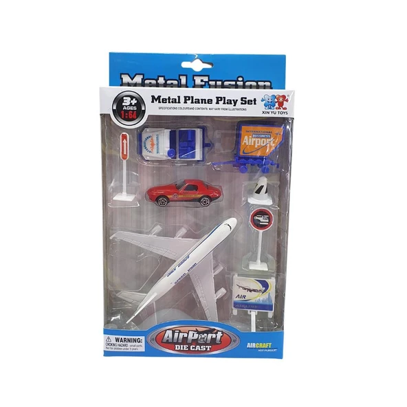 Havaalanı Seti Metal Arabalı - 89730 - Resim 2