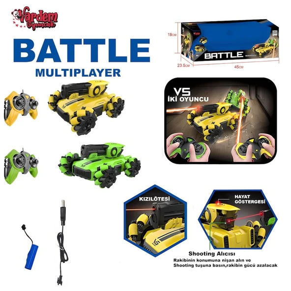 666-805 - U/K 2LI TANK ARABA SARJLI 2.4G ürün görseli