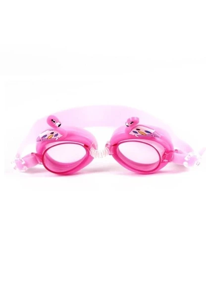 BERMUDA Karikatür Su Geçirmez Anti-Sis Yüksek Çözünürlüklü Çocuk Yüzme Gözlükleri Pembe Kuğu ürün görseli