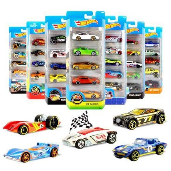 01806-TOPLU - HOTWHEELS 5LI ARABA SETI - Resim 2