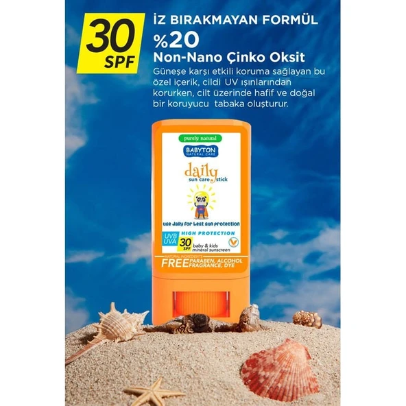 Babyton Bebek ve Çocuklar İçin Günlük Güneş Koruyucu Stick 20 Gr - 4