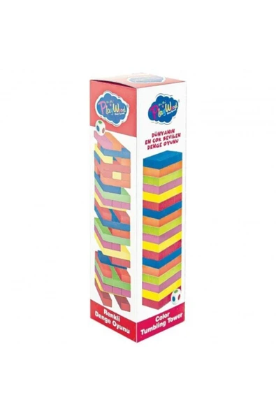 PlayWood Ahşap Kutulu Denge Oyunu Renkli 310 - Resim 3