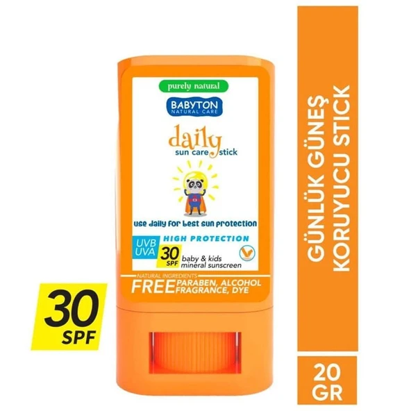 Babyton Bebek ve Çocuklar İçin Günlük Güneş Koruyucu Stick 20 Gr - 3