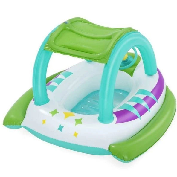 Bestway Gölgelikli Direksiyonlu Kornalı Bot 107x102 Cm - 34149 - Resim 3