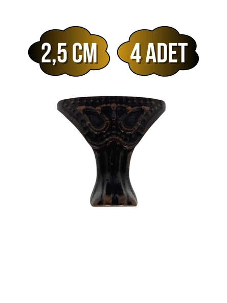 Pati Metal Ayak Çeyiz ve Hediye Kutusu Mobilya Ayağı(2,5CM)(BRONZ) Bronz 2.5cm BRONZ - 4 ADET ürün görseli