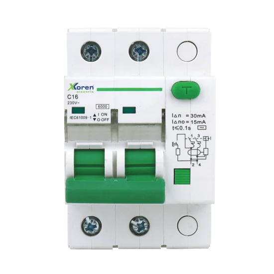 XKoren 6kA 2P 50A 30mA AC Tipi Kaçak Akım Korumalı Otomatik Sigorta
