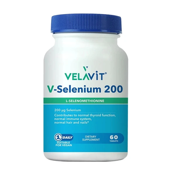 Velavit V-Selenium 200 Takviye Edici Gıda 60 Tablet ürün görseli
