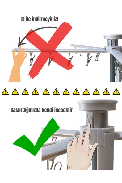 Katlanabilir Ahtapot Çamaşır Kurutma Askısı - Kule Çamaşır Askılığı Ek Ayakkabı KurutmalığıOR-02 - 4