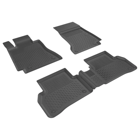 Sahler Mercedes C Serisi W205 2014-2021 4.5D Paspas 3D Rizline Bagaj Havuzu Set - Resim 2