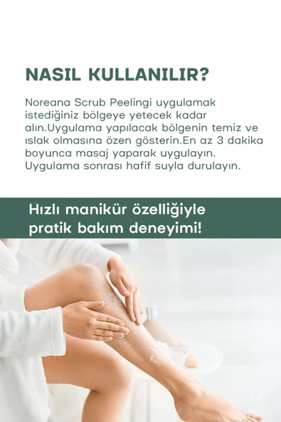 Noreana Sakız Aromalı Vegan Vücut Peelingi 500 ml - Doğal Formül Derin Arındırma Body Scrub - Resim 6