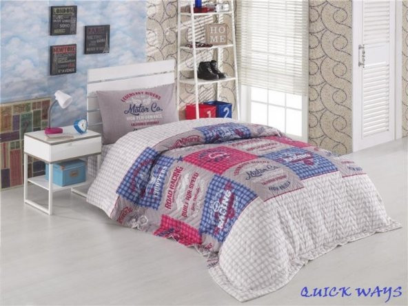 Kristal Ranforce 4 Dört Mevsim Kapitoneli Nevresim Takımı Tek Kişilik Erkek - 2