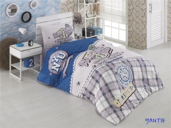 Kristal Ranforce 4 Dört Mevsim Kapitoneli Nevresim Takımı Tek Kişilik Erkek - 10