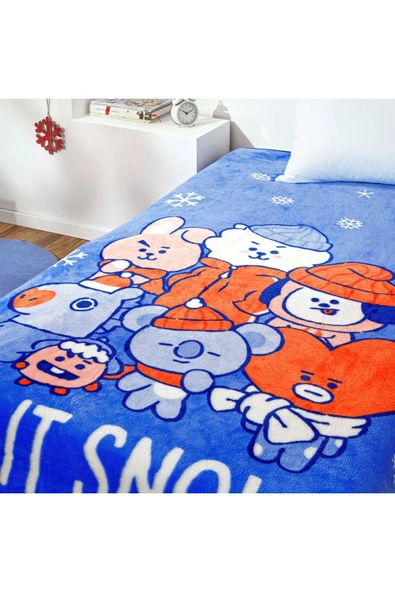 TAÇ BT21 LET İT SNOW LİSANSLI BATTANİYE - 2