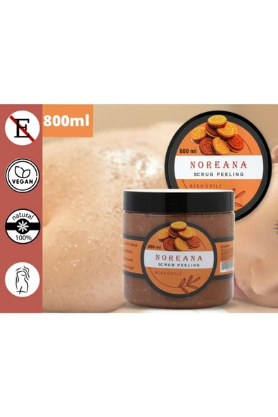 Noreana Bisküvili 800ml Scrub Peeling Selülit & Koyu Leke & Cilt Tonu Eşitleme