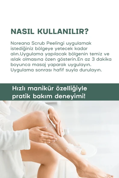 Noreana Kayısı Aromalı Vegan Body Scrub 800 ml - Batık Önleyici Ve Epilasyon Dostu - 6