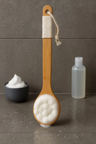 VİCHY Uzun Saplı Duş Fırçası | Sırt ve Vücut Temizleme Fırçası  VCH-6614 ürün görseli