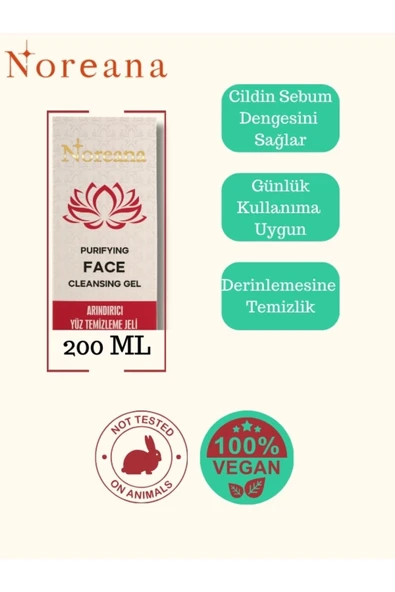 Noreana Arındırıcı & Yağlanma Karşıtı Yüz Temizleme Jeli 200 ml - Resim 3