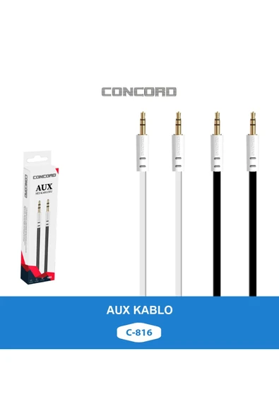 Concord C-816 Aux Flat Noodle Ses Kablosu