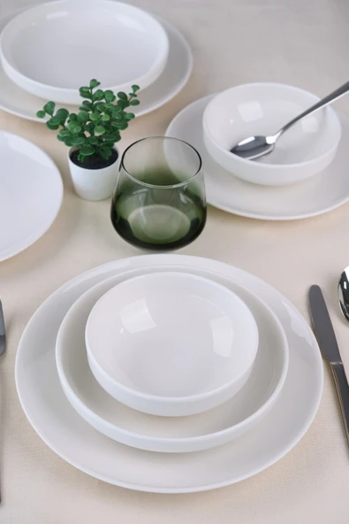 Tabak Evi Porselen Sofia Beyaz Yemek Takımı 8 Parça 2 Kişilik - 7