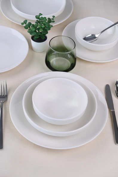 Tabak Evi Porselen Sofia Beyaz Yemek Takımı 8 Parça 2 Kişilik - 2