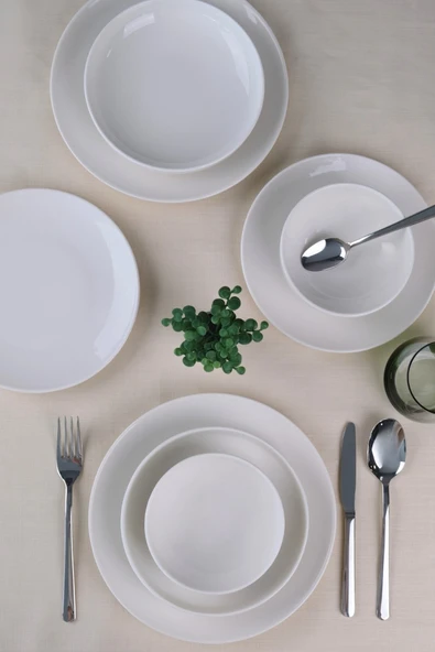 Tabak Evi Porselen Sofia Beyaz Yemek Takımı 8 Parça 2 Kişilik - 4