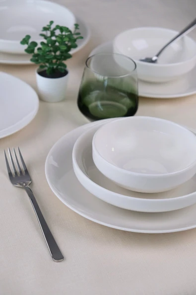 Tabak Evi Porselen Sofia Beyaz Yemek Takımı 8 Parça 2 Kişilik - 3