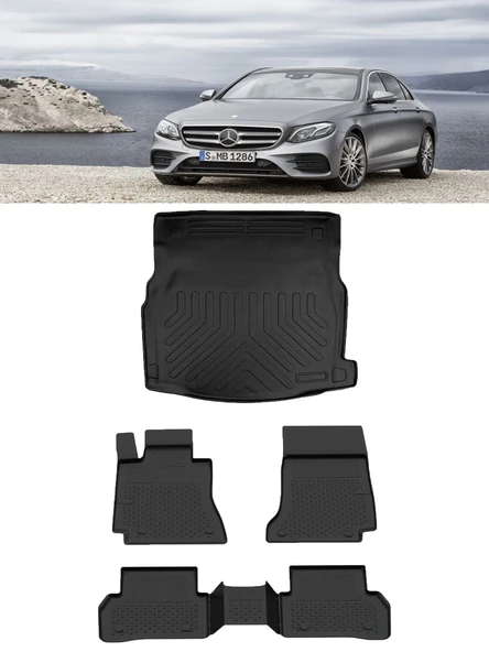 Sahler Mercedes E Serici  W213 2016-2023 4.5D Paspas 3D Rİzline 3D Bagaj Havuzu Set ürün görseli