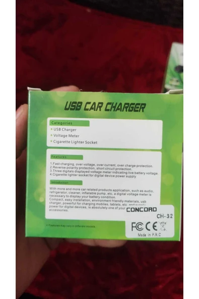 Concord CH-32 PD – QC3.0 Çift USB 12-24V Tır, Kamyon, Motosiklet, Bot, Araç, Tekne için Şarj - 2