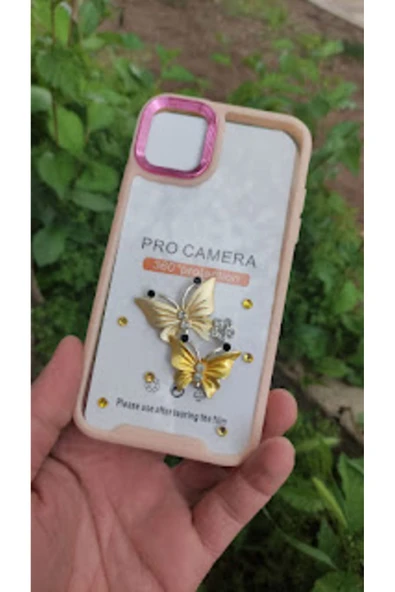 MayroX İPHONE 11 ARKASI ŞEFFAF VE ÇİÇEK KAPARTMALI KILI - 2