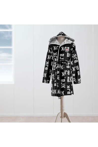 TAÇ BJK 1903 LİSANSLI ÇOCUK BORNOZ 10-12 YAŞ ürün görseli