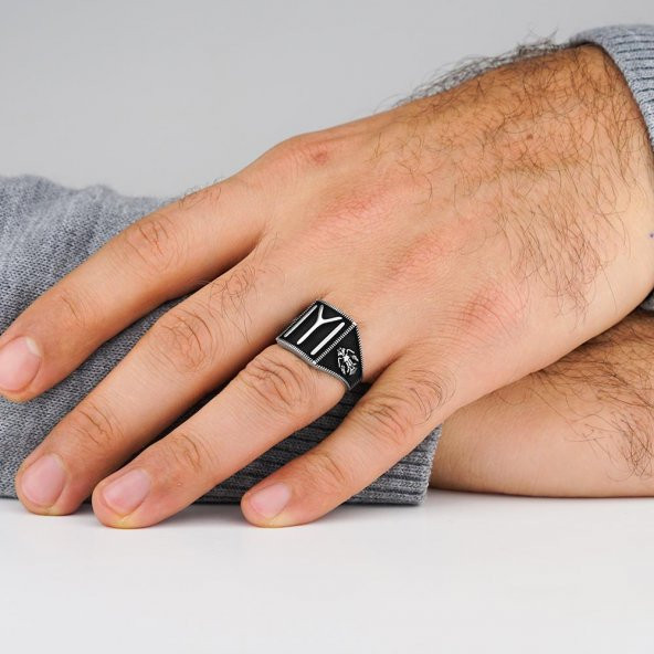 Kayı Boyu Tasarımlı 925 Ayar Gümüş Yüzük - Resim 2