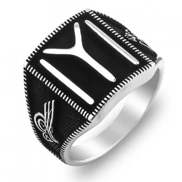 Kayı Boyu Tasarımlı 925 Ayar Gümüş Yüzük - Resim 3