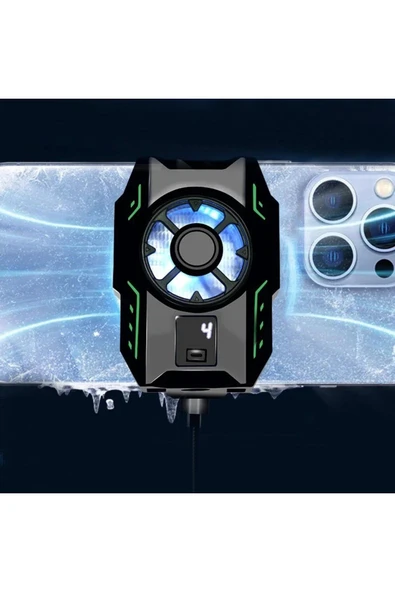 SPRANGE SRMC2 Radyatörlü Dijital Göstergeli Led Aydınlatmalı Telefon Soğutucu Fan - 3