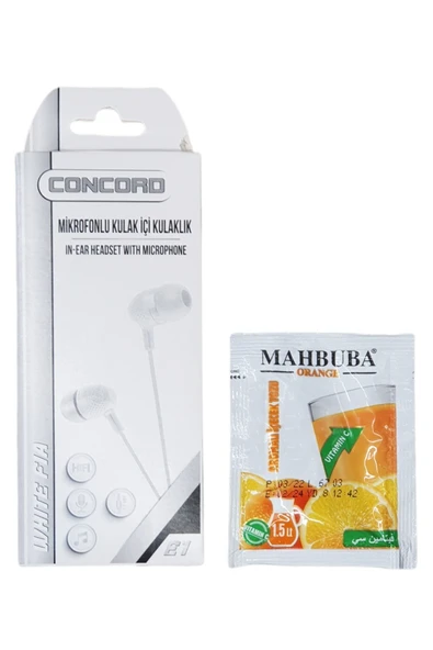 Concord Renkli Kablolu Kulak Içli Kulaklık E1 ürün görseli 1