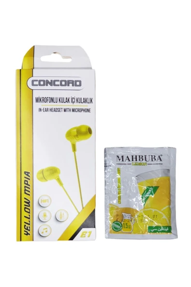 Concord Renkli Kablolu Kulak Içli Kulaklık E1