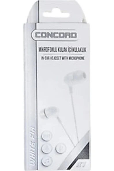 Concord Renkli kaliteli Kablolu Kulak Içli Kulaklık E1 ürün görseli 1