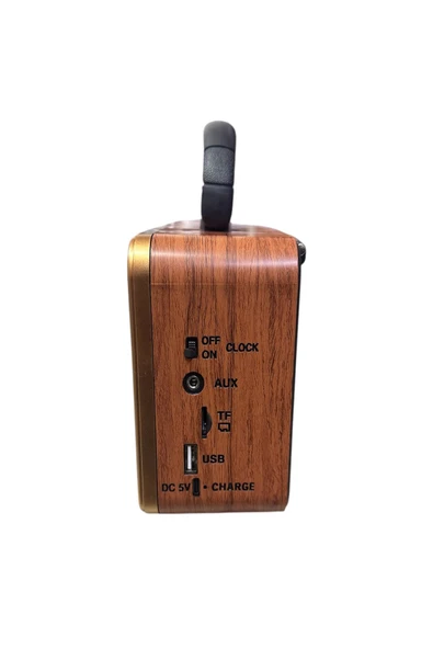 Concord NS-8898BT Nostaljik Radyo Analog Saatli FM Radyo Bluetooth Hoparlör USB TF AUX MP3 Çalar - 7