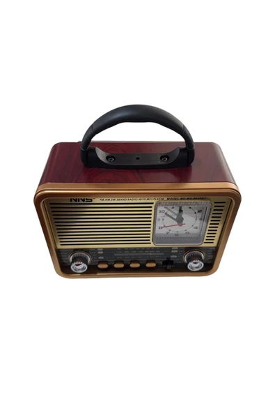 Concord NS-8898BT Nostaljik Radyo Analog Saatli FM Radyo Bluetooth Hoparlör USB TF AUX MP3 Çalar - 6