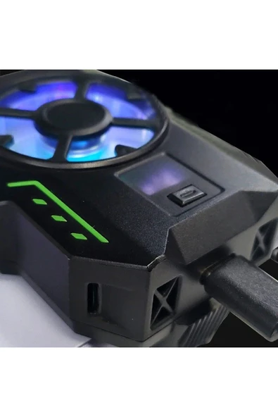 SPRANGE SRMC2 Radyatörlü Dijital Göstergeli Led Aydınlatmalı Telefon Soğutucu Fan - 6